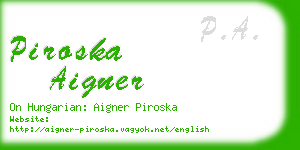 piroska aigner business card